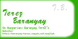 terez baranyay business card